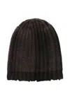 Avant Toi Hand Painted Corn Cob Stitch Hat With Destroyed Effect Accessories In Brown