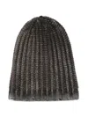 Avant Toi Hand Painted Corn Cob Stitch Hat With Destroyed Effect Accessories