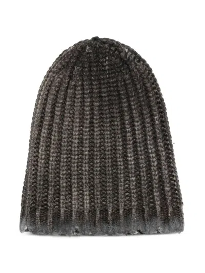 AVANT TOI AVANT TOI HAND PAINTED CORN COB STITCH HAT WITH DESTROYED EFFECT ACCESSORIES
