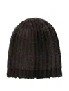 Avant Toi Hand Painted Corn Cob Stitch Hat With Destroyed Effect Accessories In Black