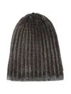 Avant Toi Hand Painted Corn Cob Stitch Hat With Destroyed Effect Accessories