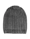 Avant Toi Metallic-threading Ribbed Beanie In Gray