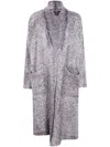 Avant Toi Metallic-threaded Cardi-coat In Gray