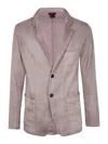 Avant Toi Hand Painted Micro Mat Stitch Rever Jacket With Patch Pocket In Brown