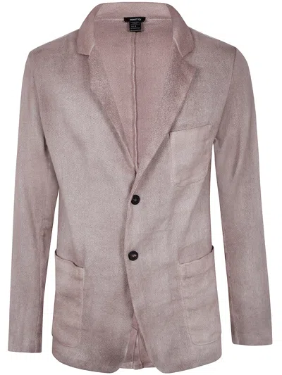 AVANT TOI AVANT TOI HAND PAINTED MICRO MAT STITCH REVER JACKET WITH PATCH POCKET