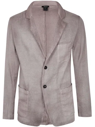 AVANT TOI AVANT TOI HAND PAINTED MICRO MAT STITCH REVER JACKET WITH PATCH POCKET