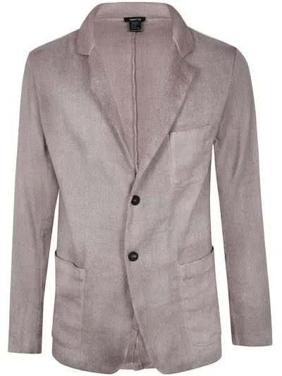 AVANT TOI AVANT TOI HAND PAINTED MICRO MAT STITCH REVER JACKET WITH PATCH POCKET CLOTHING