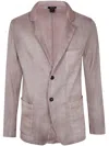 Avant Toi Hand Painted Micro Mat Stitch Rever Jacket With Patch Pocket In Nutmeg