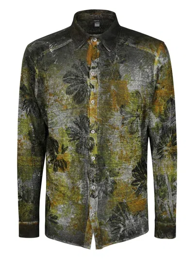 Avant Toi Hand Painted Poseidonia Linen Jersey Shirt