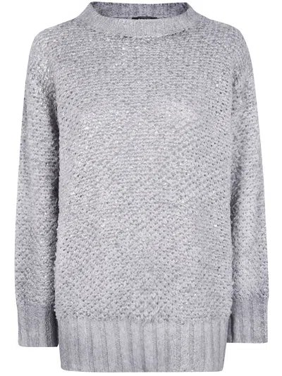 AVANT TOI AVANT TOI "HAND PAINTED" ROUND NECK FURRY STITCH PULLOVER WITH LAMINATION