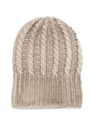 Avant Toi Hat Hand Painted Cashmere Braided In Gray
