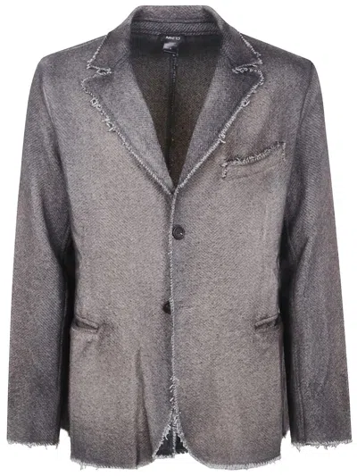 Avant Toi Herringbone Rever Jacket With Shadow Clothing In Gray