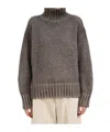 Avant Toi High-neck Ribbed Sweater In Brown