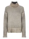 Avant Toi Cashmere Blend High Neck Sweater In Gray