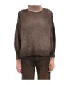 Avant Toi High Neck Sweater In Brown
