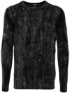 Avant Toi Intarsia-knit Jumper In Black