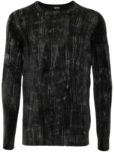 Avant Toi Intarsia-knit Jumper In Black  