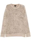 Avant Toi Jacquard Sweater In Neutrals
