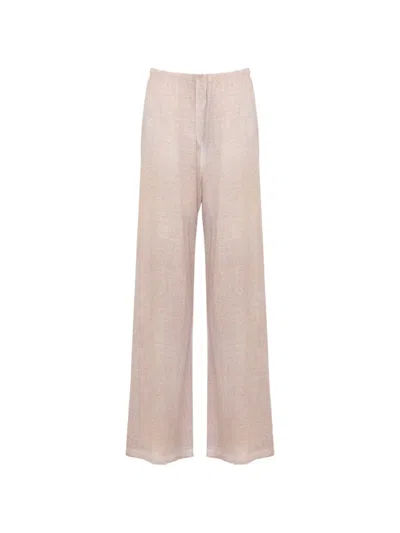 Avant Toi Knit Palazzo Pants In Neutral