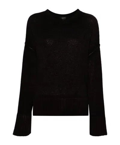 Avant Toi Knit Sweater In Black