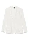 Avant Toi Linen Blend Single-breasted Jacket In White