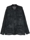 Avant Toi Knitted Shirt Jacket In Blue