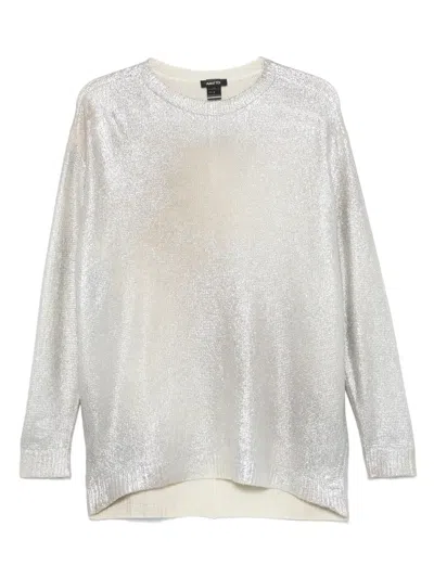 Avant Toi Lamé Sweater In Grey