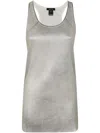 Avant Toi Laminated Ribbed Modal Tank Top In Grey