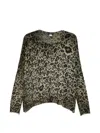 Avant Toi Leopard-print Sweater In Multi