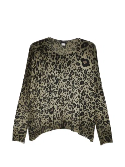 Avant Toi Leopard-print Sweater In Multi