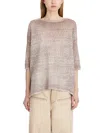 Avant Toi Linen And Cotton Wide Neckline Sweater