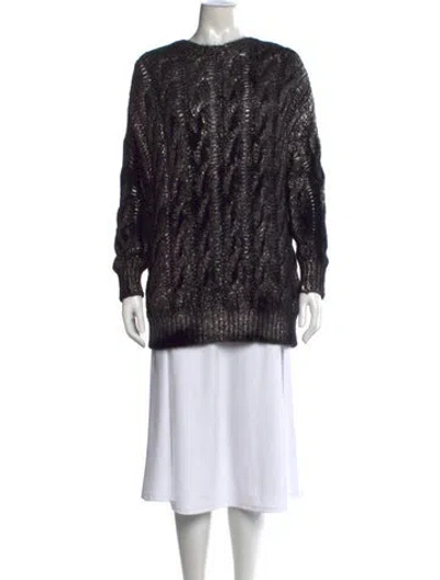 Pre-owned Avant Toi Linen Crew Neck Sweater In Black
