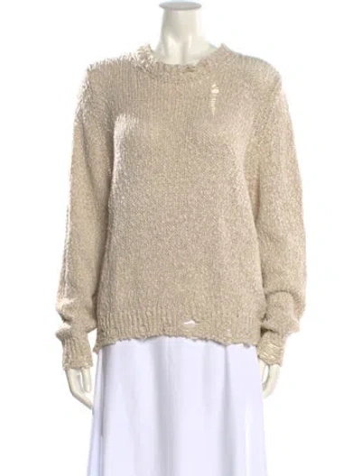 Pre-owned Avant Toi Linen Crew Neck Sweater In Neutral