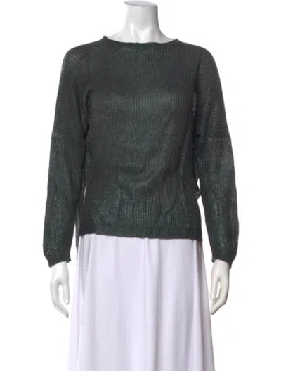 Pre-owned Avant Toi Linen Crew Neck Sweater W/ Tags In Grey