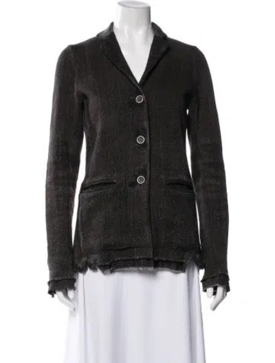 Pre-owned Avant Toi Linen Patterned Blazer In Blue