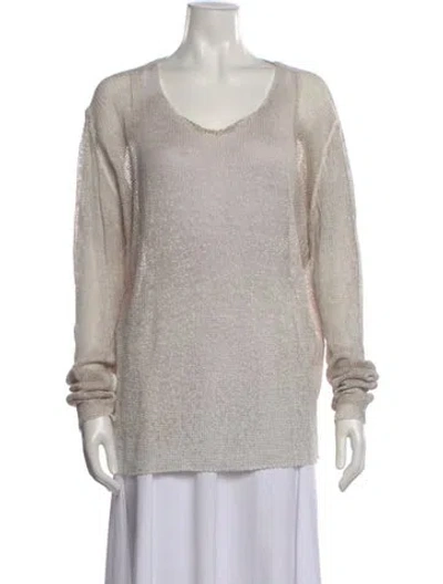 Pre-owned Avant Toi Linen V-neck Sweater In Gray