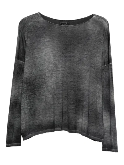 Avant Toi Long-sleeve Top In Gray