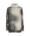 Avant Toi High-neck Gradient Knit Jumper In Gray