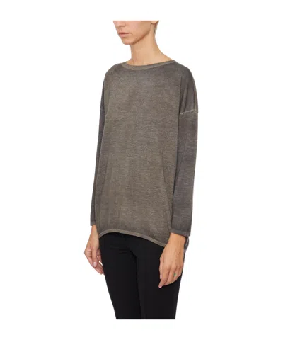 Avant Toi Long-sleeved Sweater In Gray