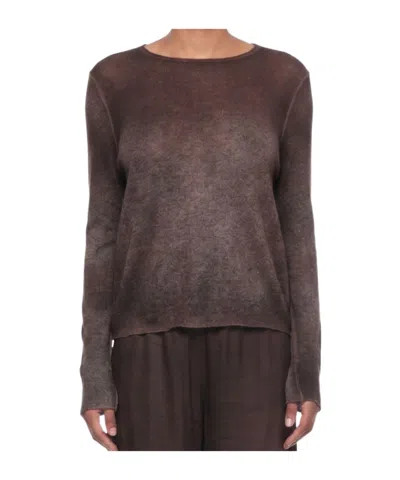 Avant Toi Long-sleeve Knitted Top In Brown