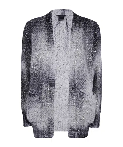 Avant Toi Long-sleeved Knitted Cardigan In Gray