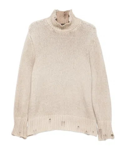 Avant Toi Long-sleeved Turtleneck Sweater In Neutral