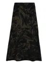 Avant Toi Lurex A-line Skirt In Black