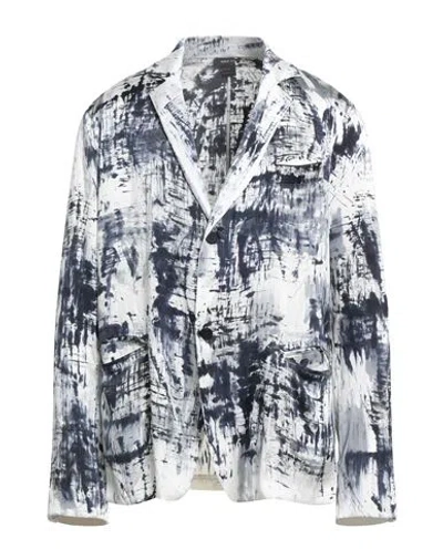Avant Toi Man Blazer Midnight Blue Size Xl Silk, Elastane