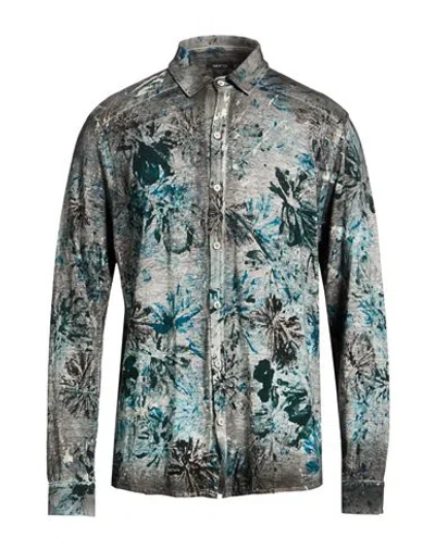 Avant Toi Man Shirt Dark Green Size L Linen In Multi