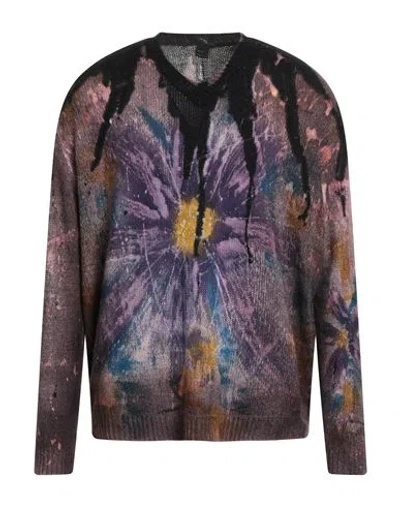 Avant Toi Man Sweater Purple Size S Cashmere In Black