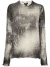 Avant Toi Marbled-pattern Sweater In Grey