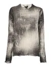 Avant Toi Marbled-pattern Sweater In Grey