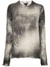 Avant Toi Marbled-pattern Sweater In Grey