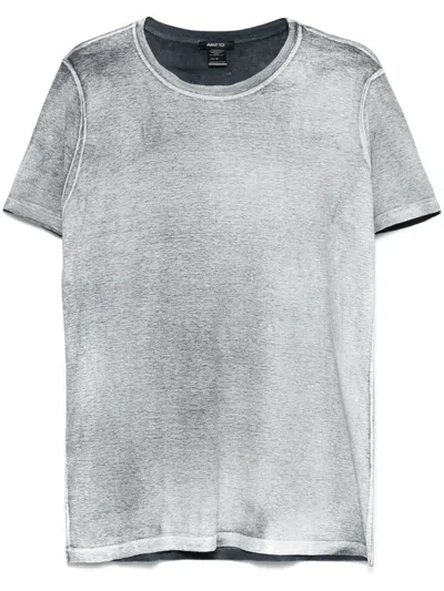 Avant Toi Mélange-effect T-shirt In Grey